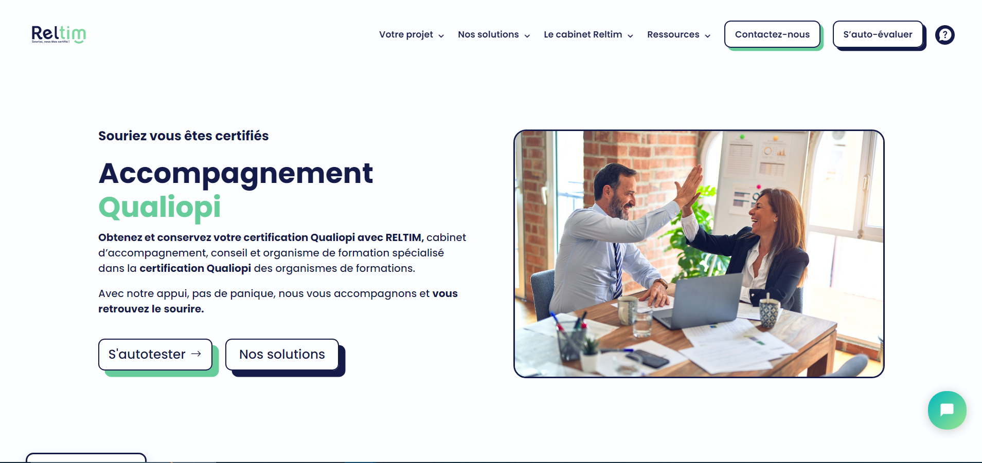 capture du site Qualiopi