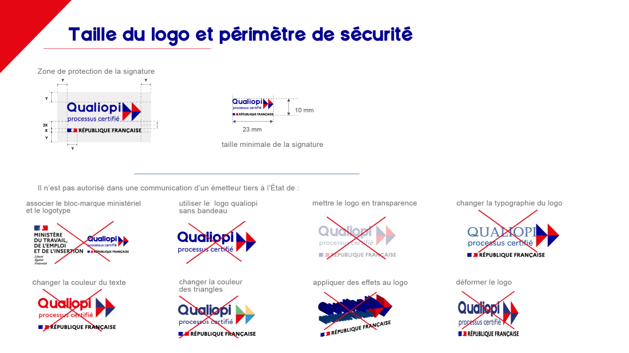 règle pour afficher son logo qualiopi