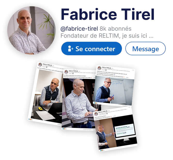 illustration du LInkedIn de Fabrice Tirel, expert en accompagnement de certification