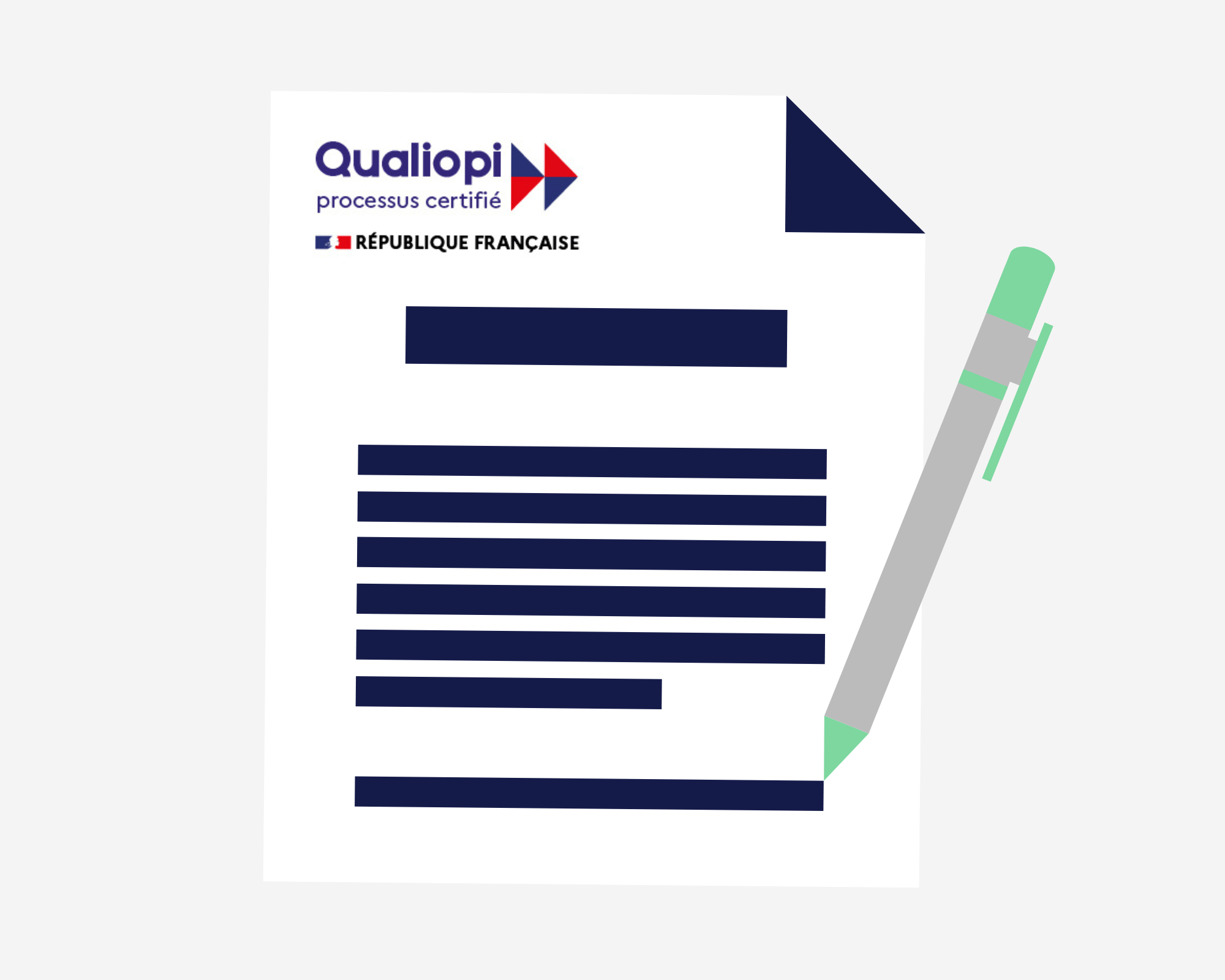 Illustration du certificat Qualiopi