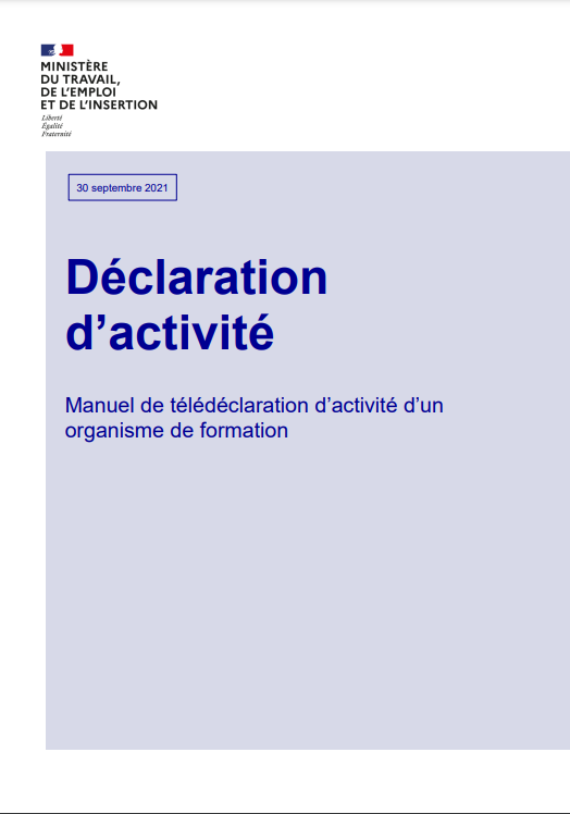 déclaration d'activité