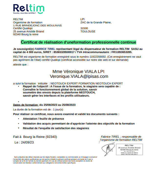 première page du document présentation qualiopi Qualiopi
